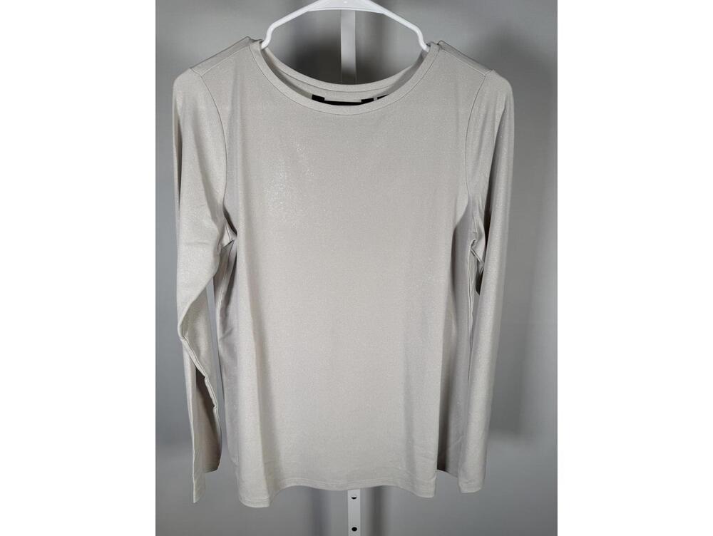 NWT Colleen Lopez Women’s Ivory Long Sleeve Top Size XL - Picture 2 of 5